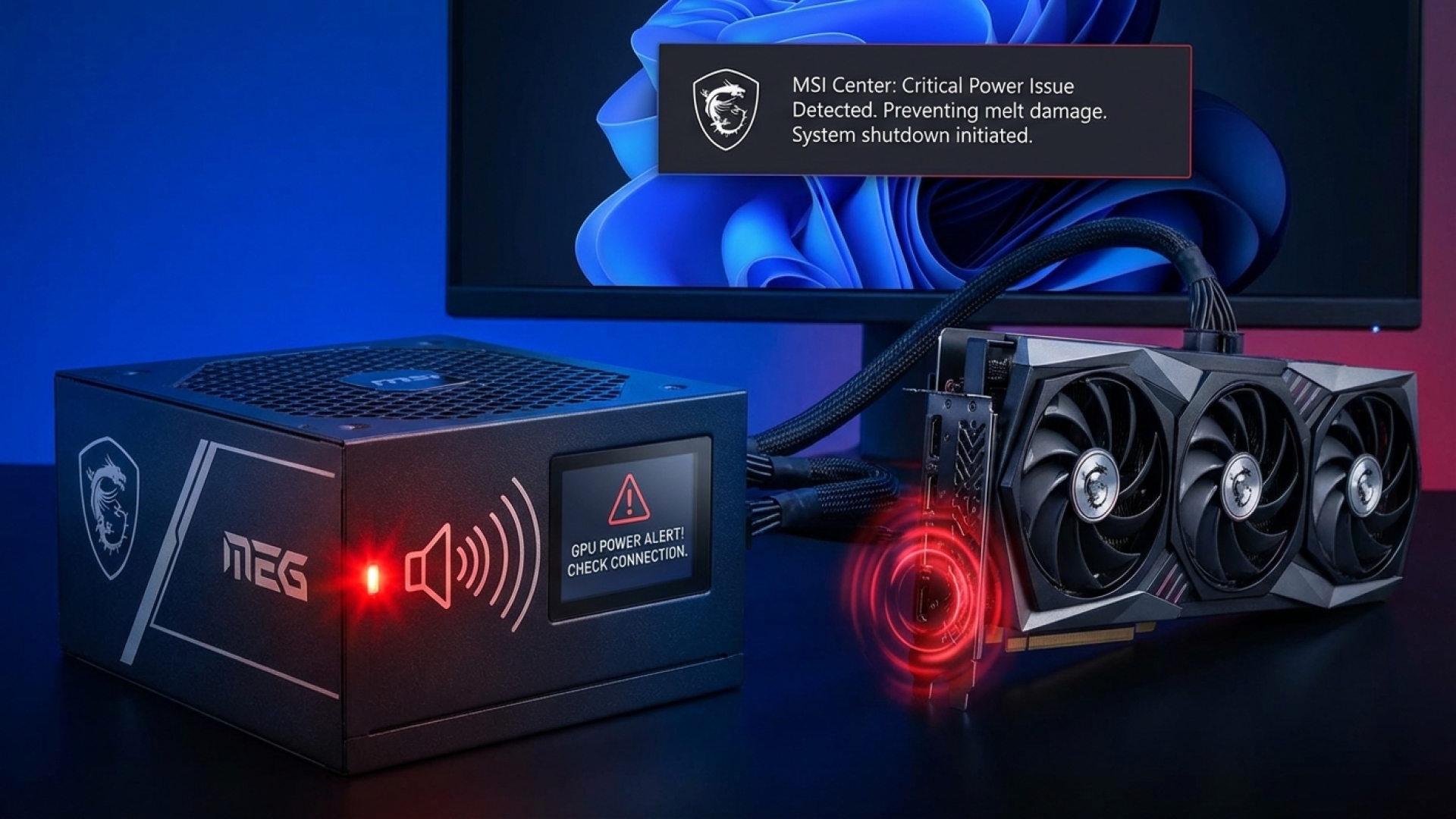 MSI PSUs Introduce Buzzer & Software Alerts for GPU Power Issues to Prevent Melting