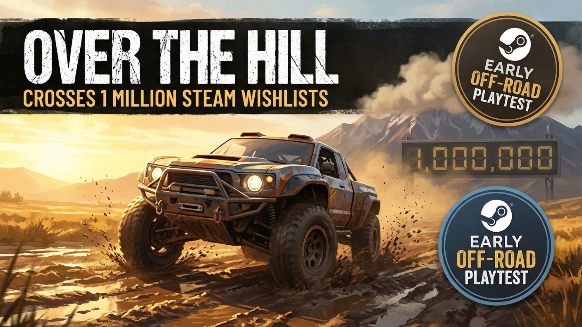 Over the Hill Crosses 1 Million Steam Wishlists, Offers Chance for Early Off-Road Playtest