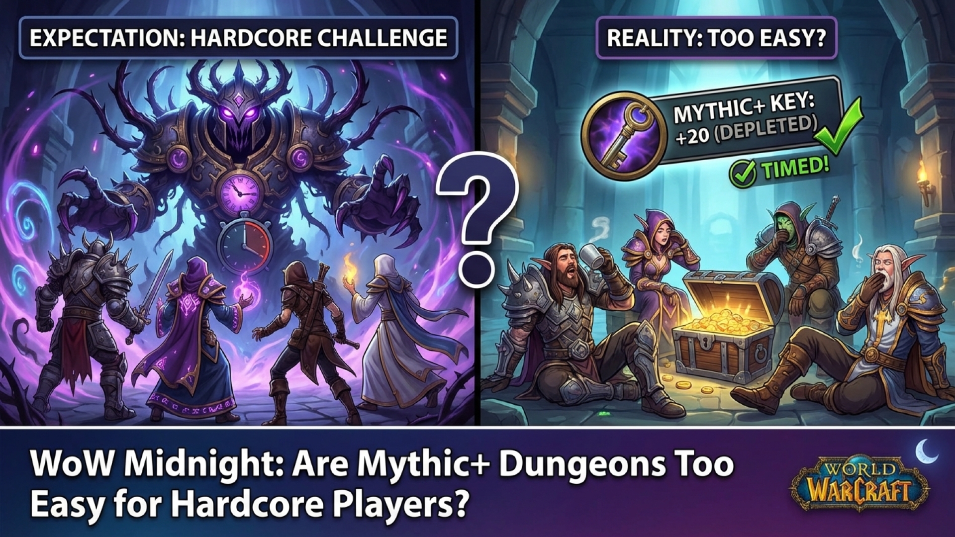 WoW Midnight: Are Mythic+ Dungeons Too Easy for Hardcore Players?