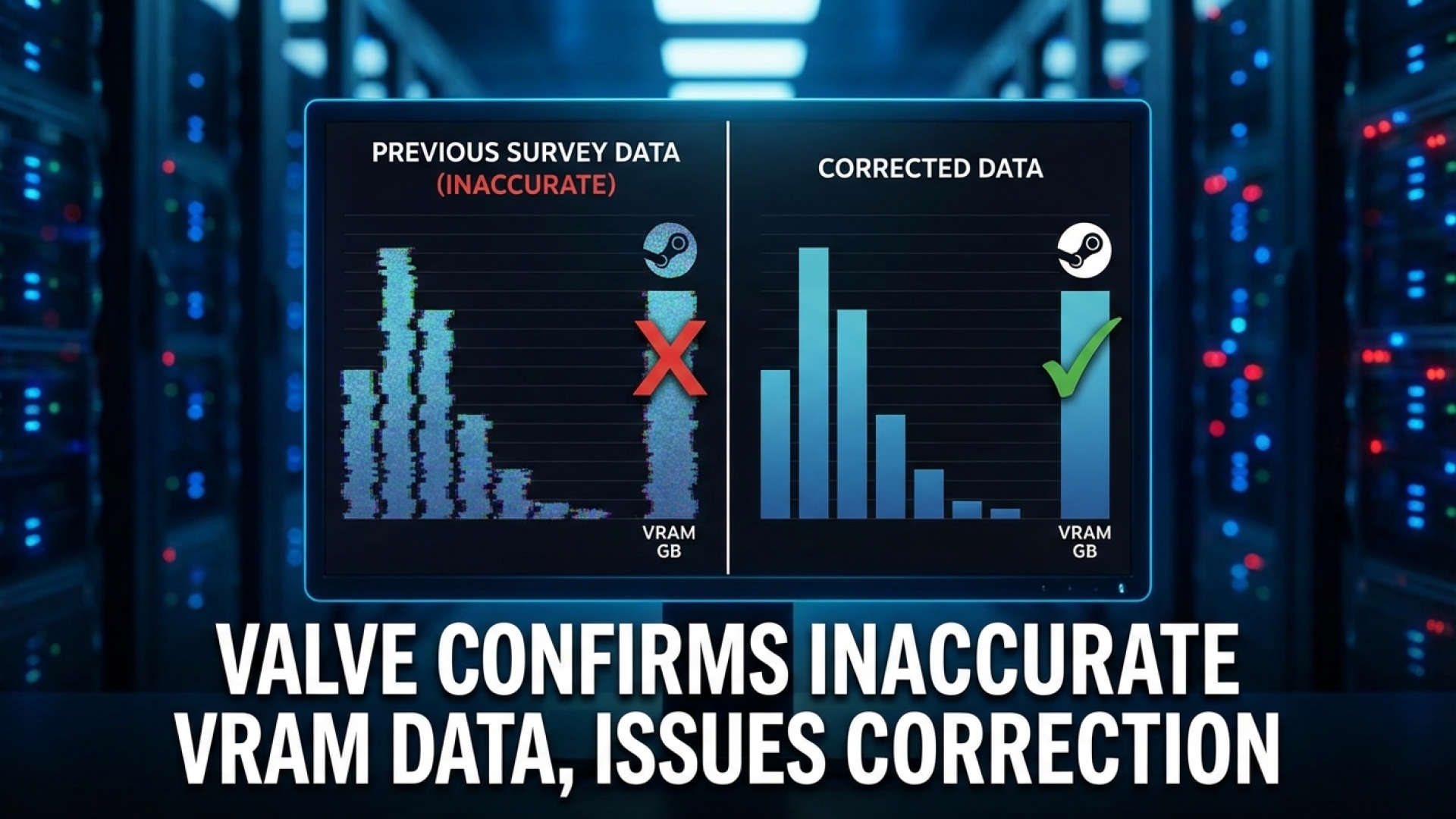 Valve Confirms Inaccurate VRAM Data in Steam Hardware Survey, Issues Correction