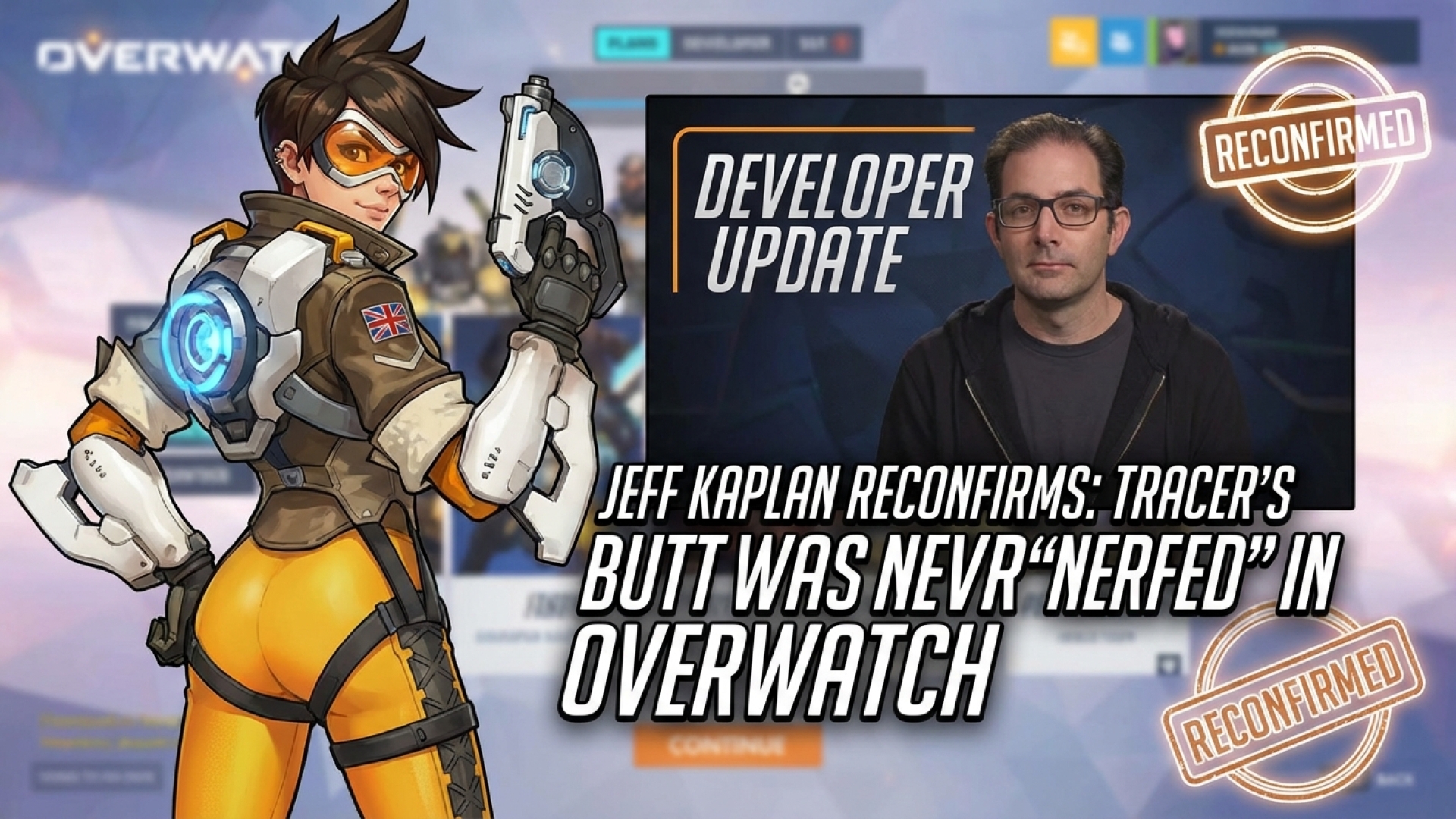 Jeff Kaplan Reconfirms: Tracer’s Butt Was Never ‘Nerfed’ in Overwatch