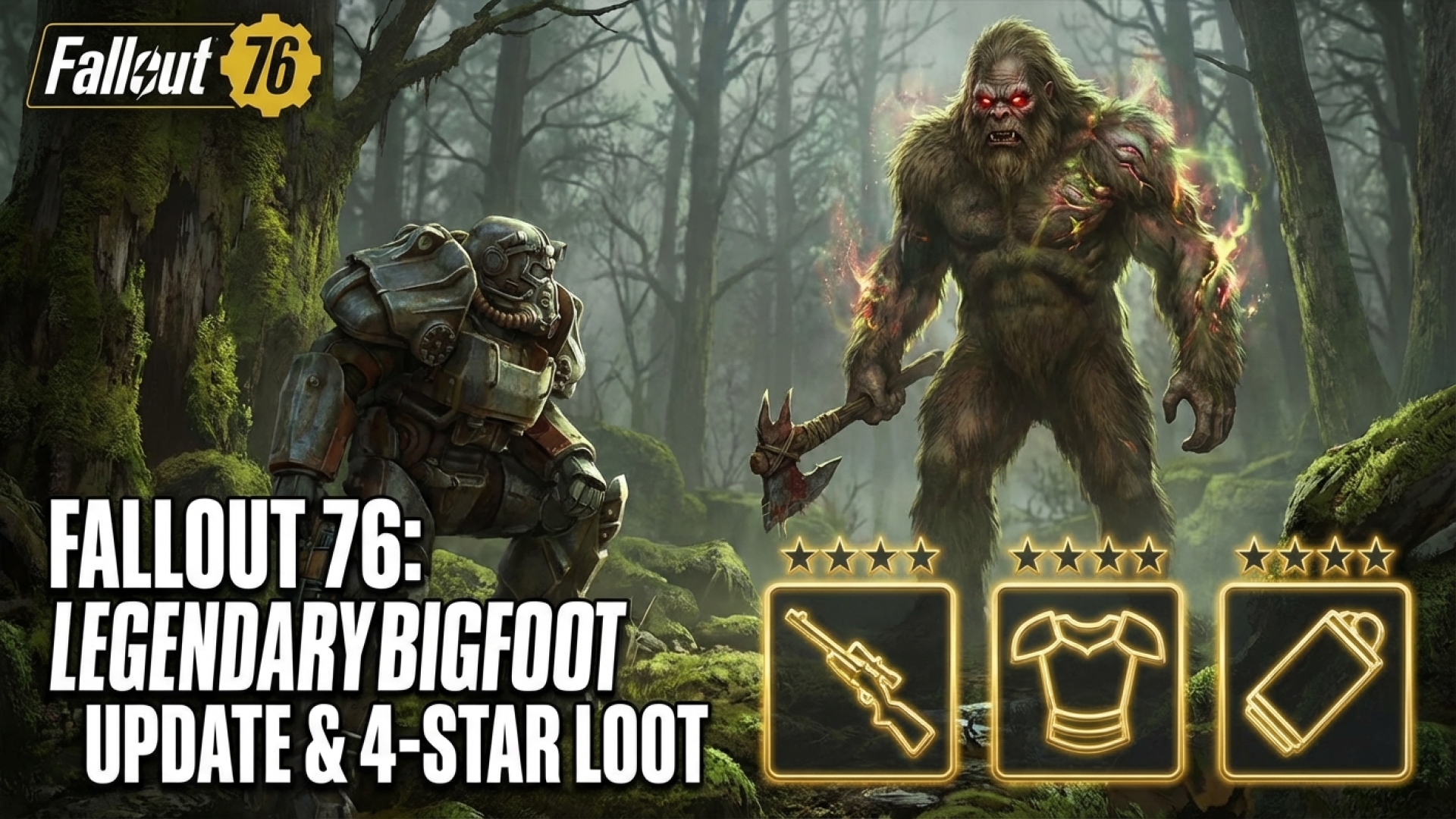 Fallout 76’s Latest Update Unleashes Legendary Bigfoot with Exclusive 4-Star Loot