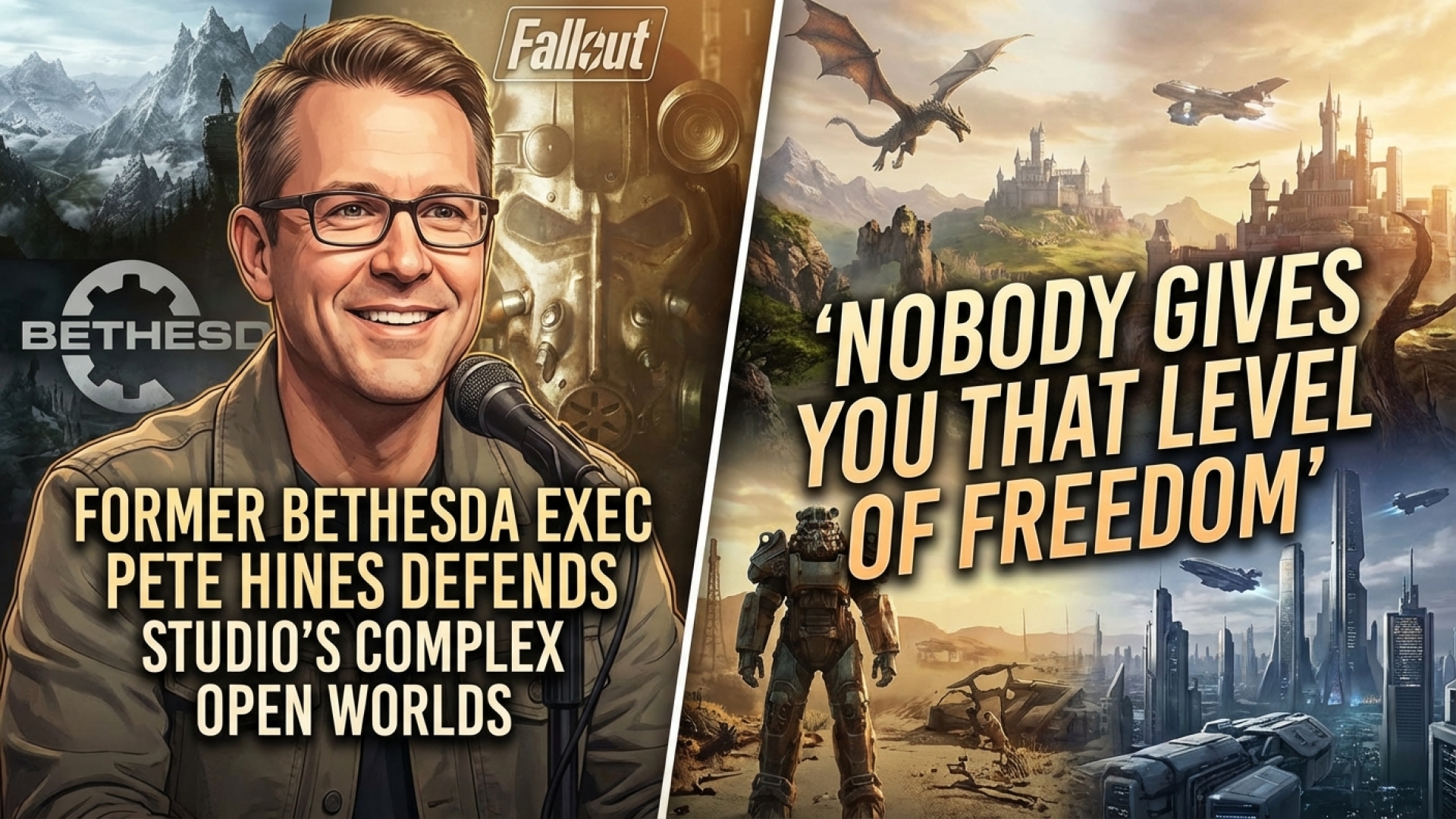 Former Bethesda Exec Pete Hines Defends Studio’s Complex Open Worlds: ‘Nobody Gives You That Level of Freedom’