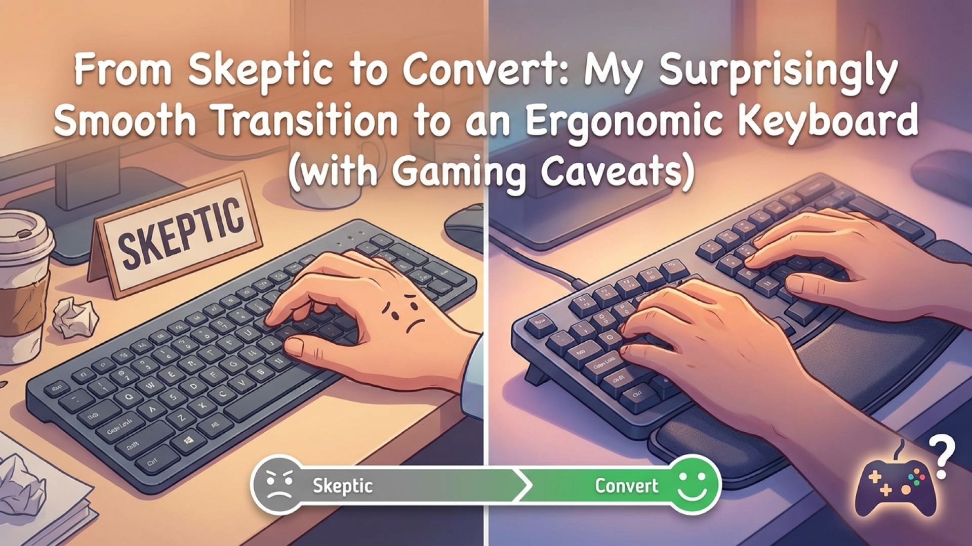 From Skeptic to Convert: My Surprisingly Smooth Transition to an Ergonomic Keyboard (with Gaming Caveats)
