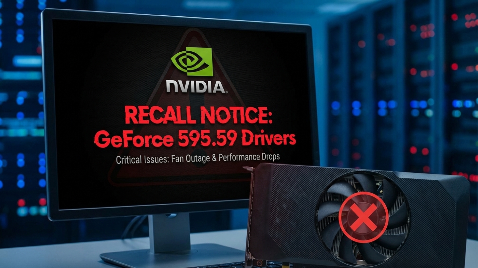 Nvidia Recalls GeForce 595.59 Drivers Amid Reports of Fan Outages and Performance Issues