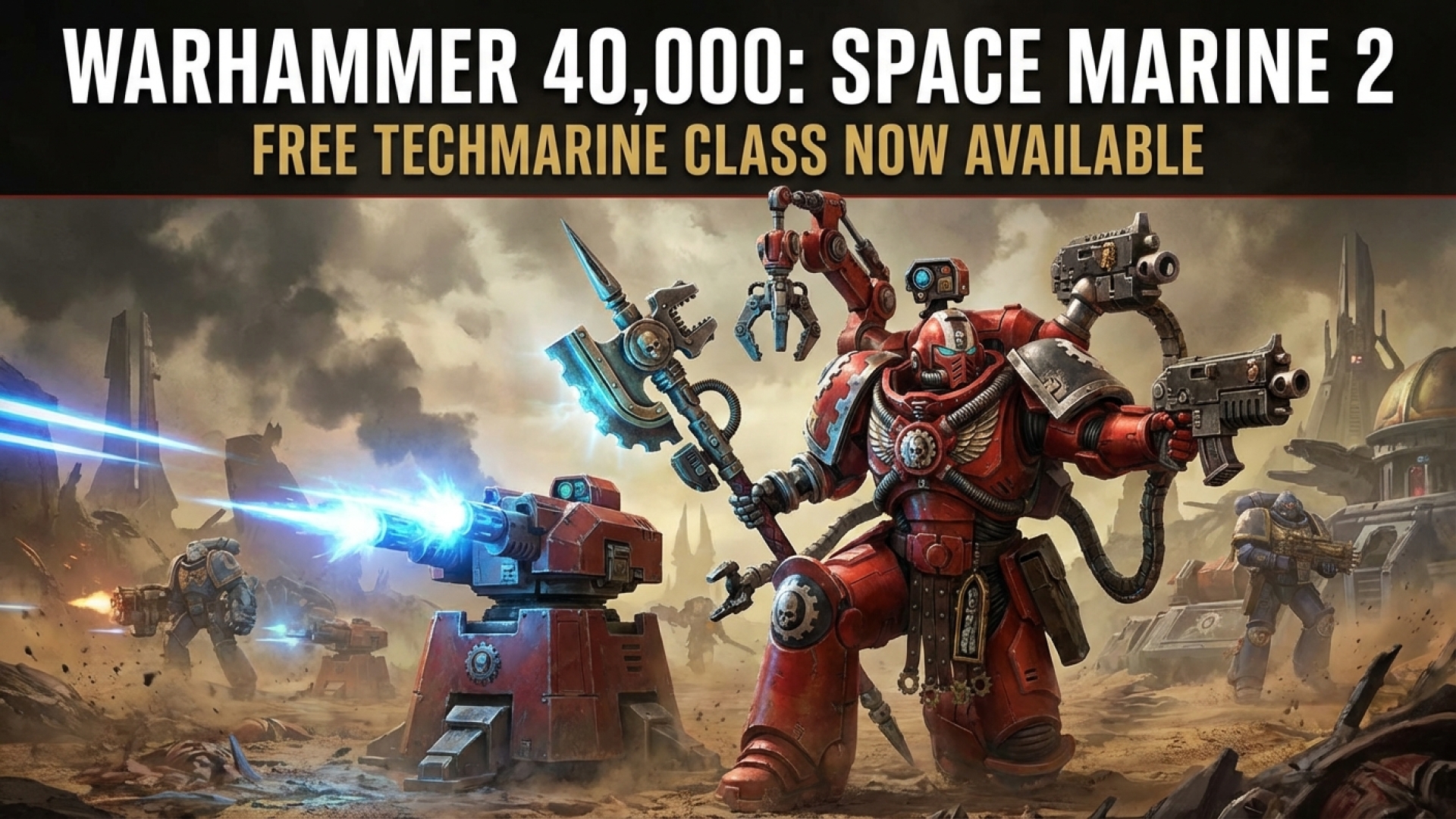 Space Marine 2 Unleashes Free Techmarine Class: Engineer with Axe and Sentry Turret