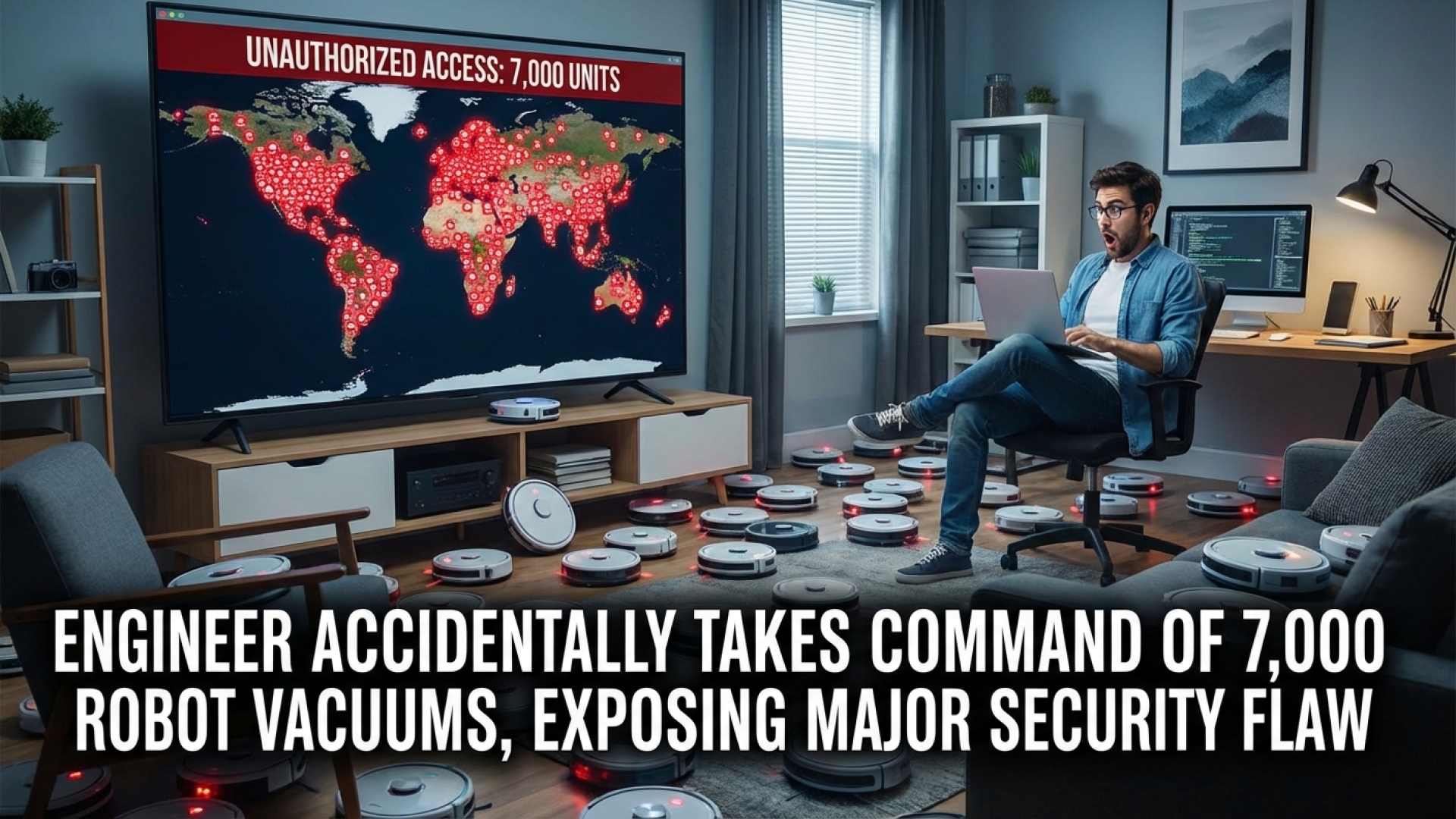 Engineer Accidentally Takes Command of 7,000 Robot Vacuums, Exposing Major Security Flaw