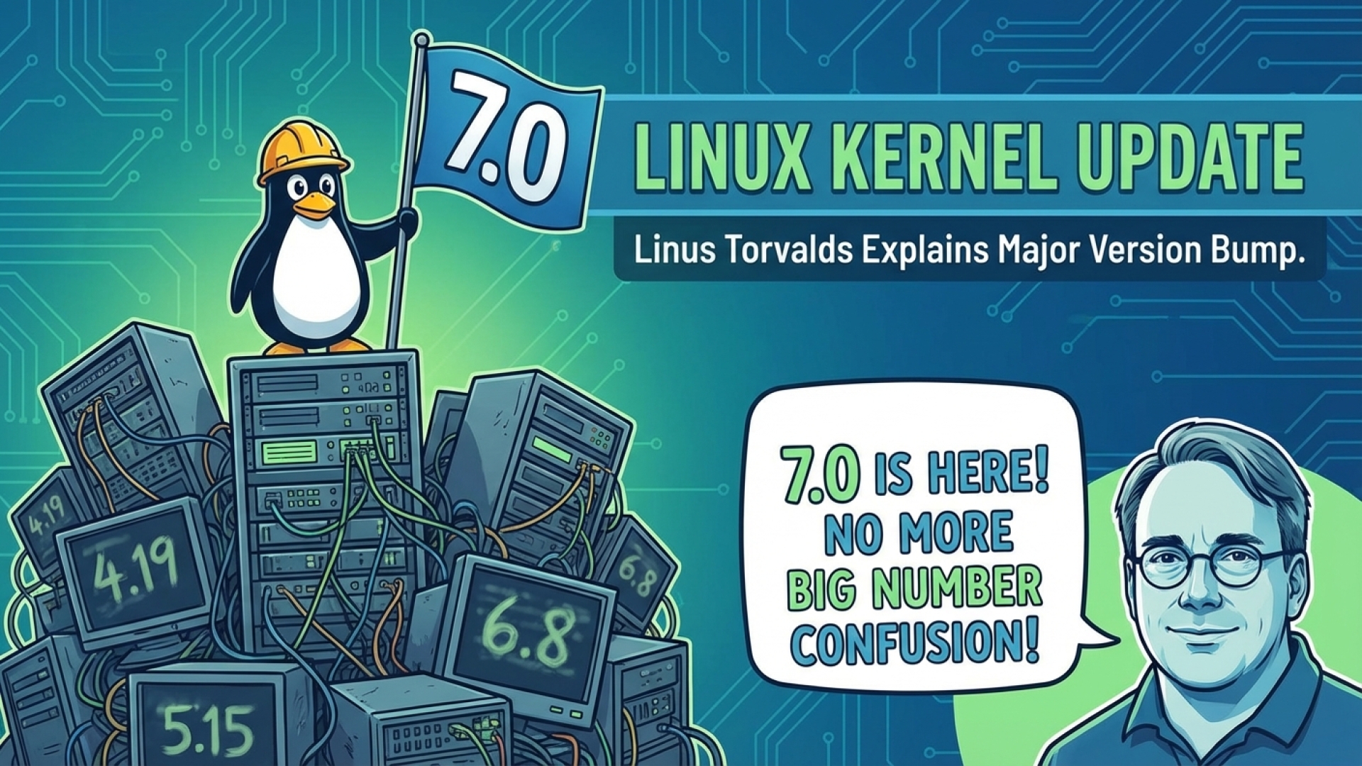 Linux 7.0 Arrives: Linus Torvalds Explains Major Version Bump Due to “Confusion with Big Numbers”