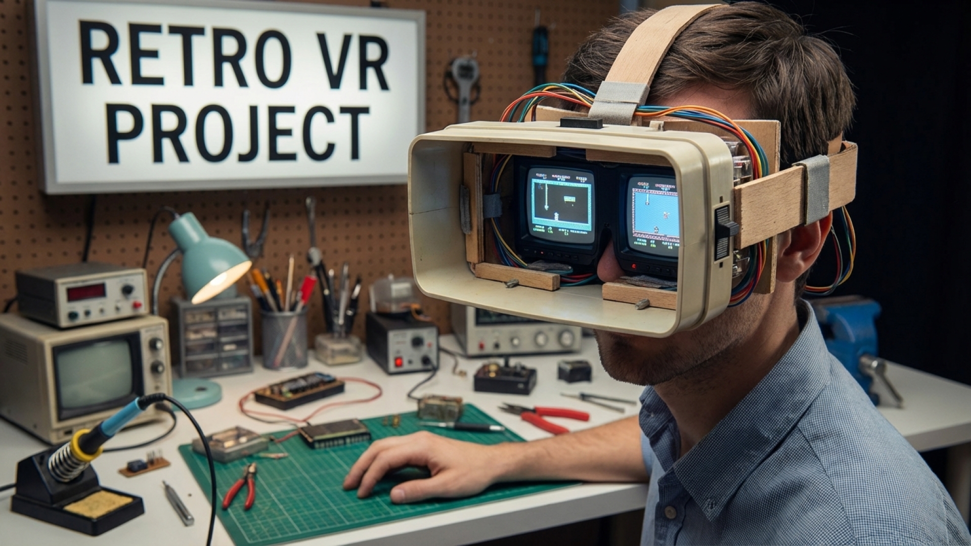 Retro VR: YouTuber Builds Headset with Mini CRTs to Combat Screen Door Effect