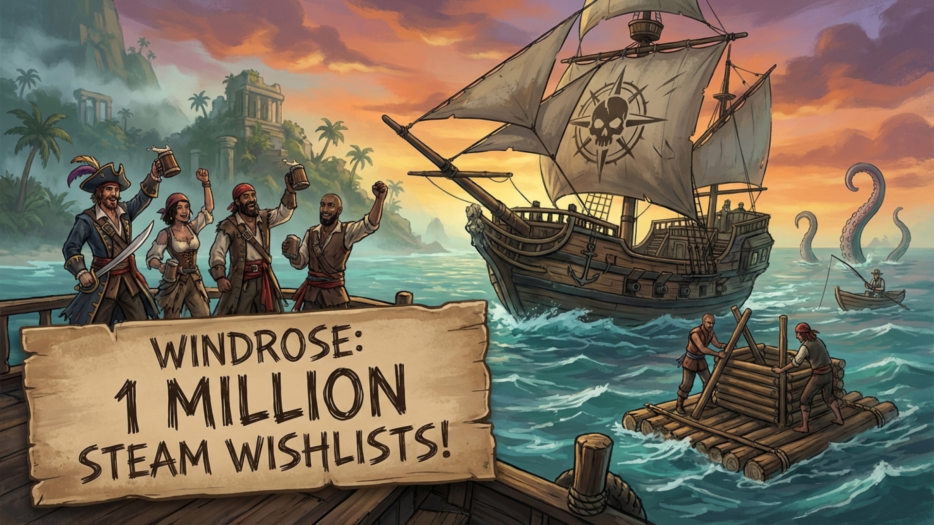 Co-op Pirate Survival Game Windrose Sails Past 1 Million Steam Wishlists