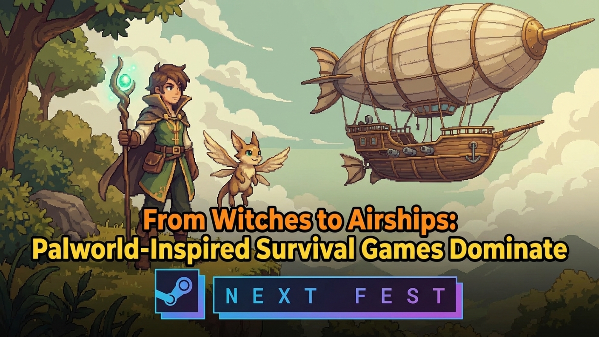From Witches to Airships: Palworld-Inspired Survival Games Dominate Steam Next Fest