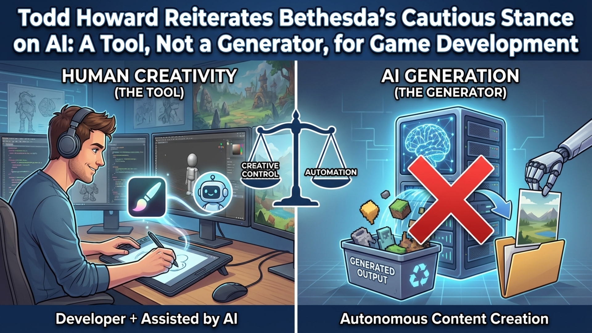Todd Howard Reiterates Bethesda’s Cautious Stance on AI: A Tool, Not a Generator, for Game Development