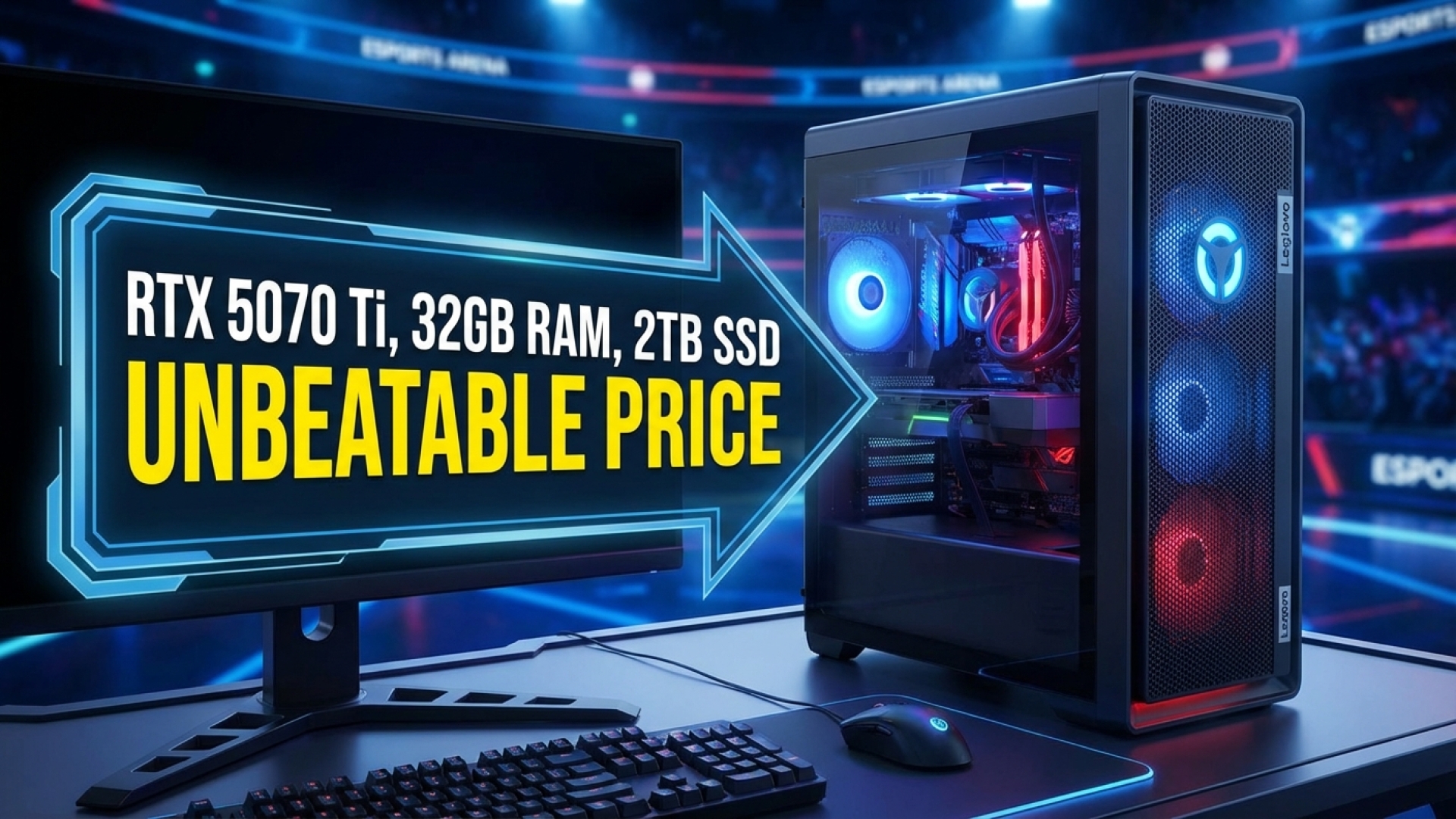 Score a Lenovo Legion Tower 5i with RTX 5070 Ti, 32GB RAM, and 2TB SSD at an Unbeatable Price