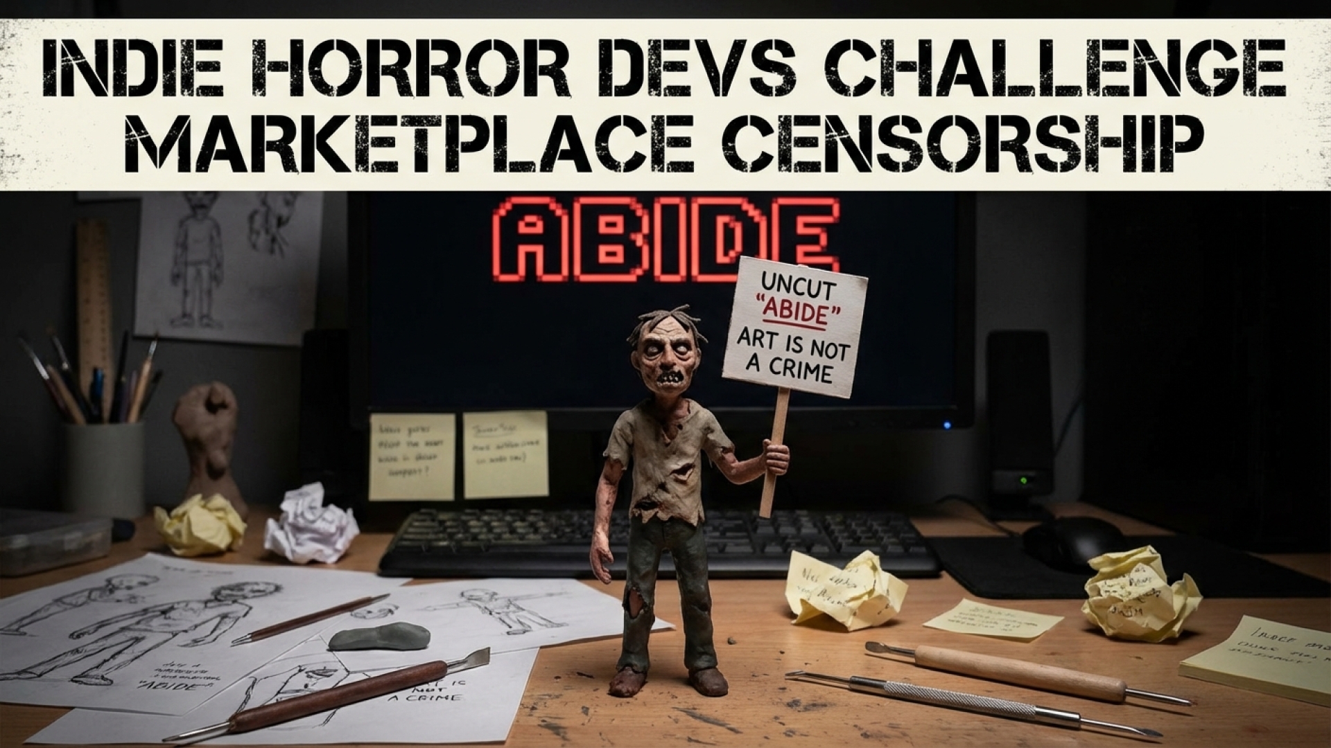 Indie Horror Devs Challenge Marketplace Censorship with Transgressive Stop-Motion Game ‘Abide’