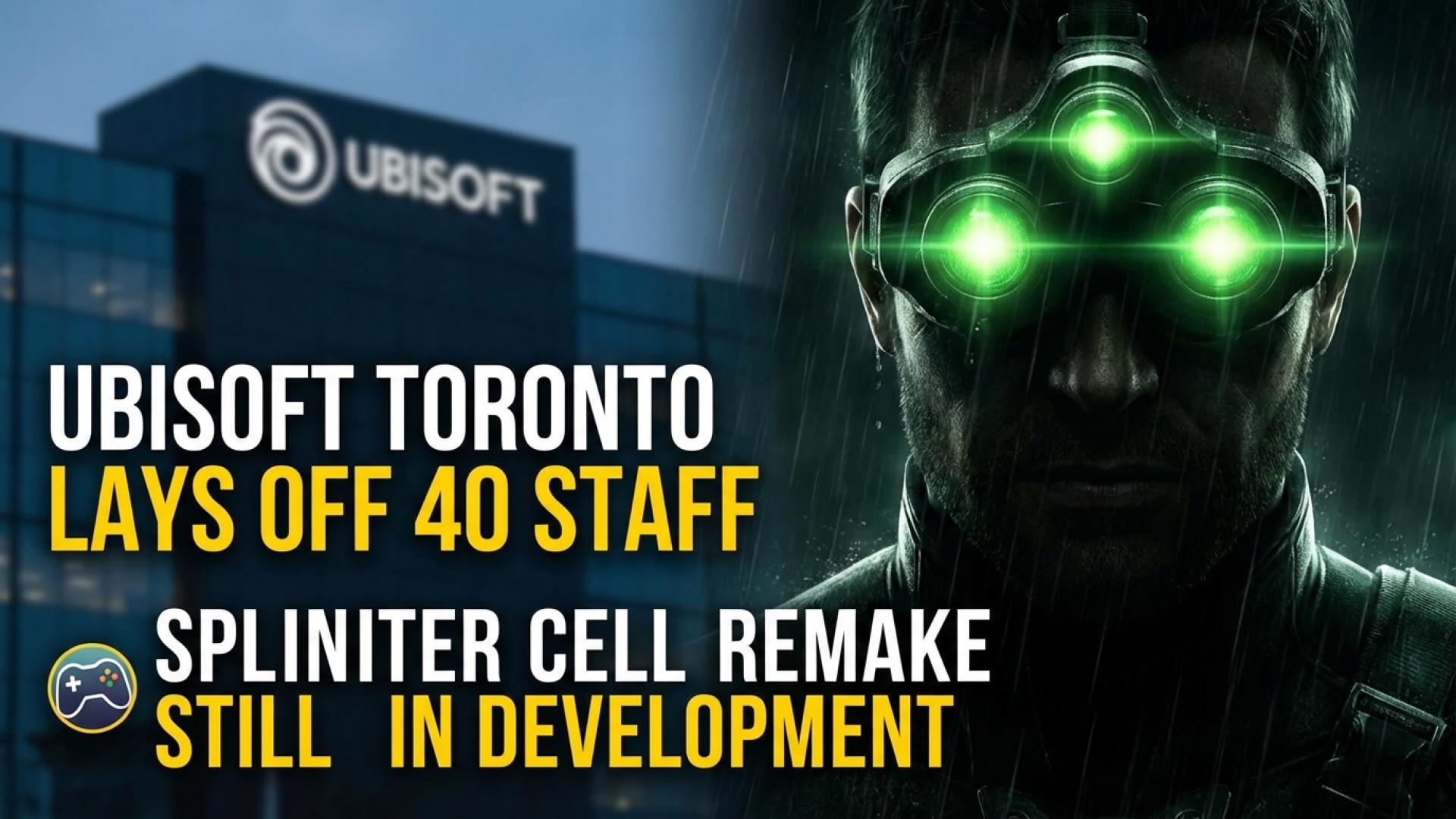 Ubisoft Toronto Lays Off 40 Employees, Confirms Splinter Cell Remake Still In Development