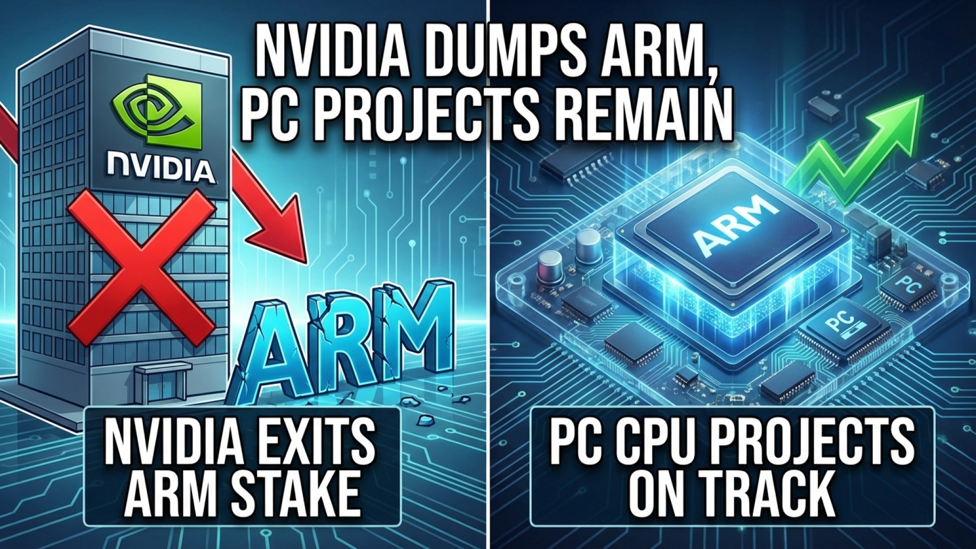 Nvidia Dumps Remaining Arm Stake, But Arm-Based PC CPU Projects Remain On Track