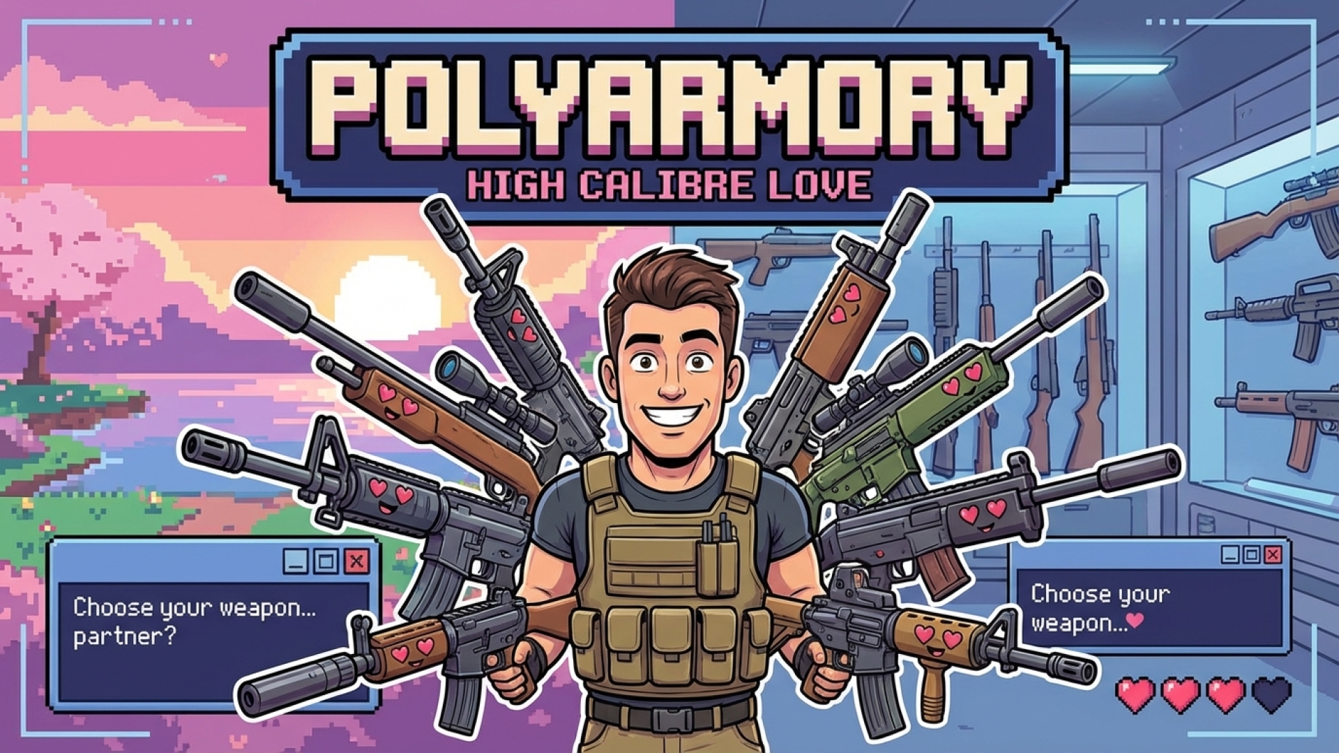 Polyarmory: High Calibre Love – A Wildly Satirical Gun Dating Sim