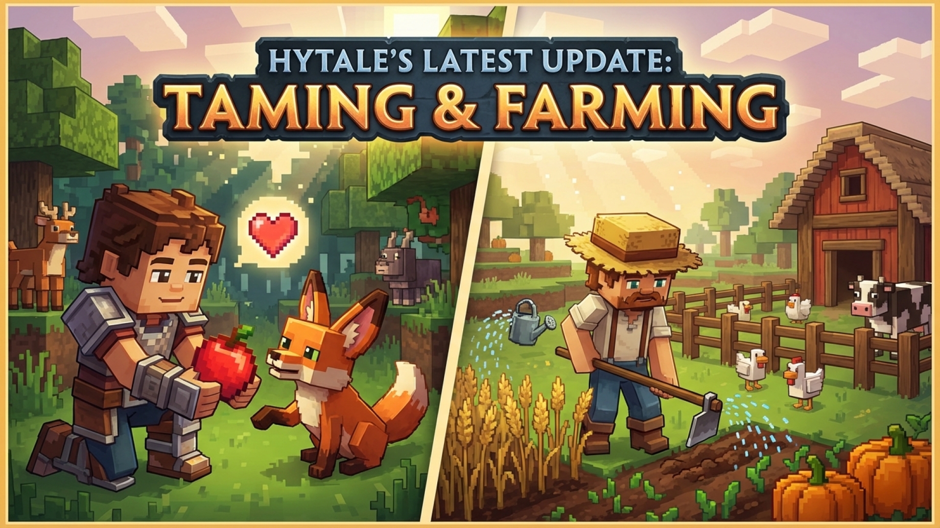 Hytale’s Latest Update Unlocks Animal Taming and Farming Features