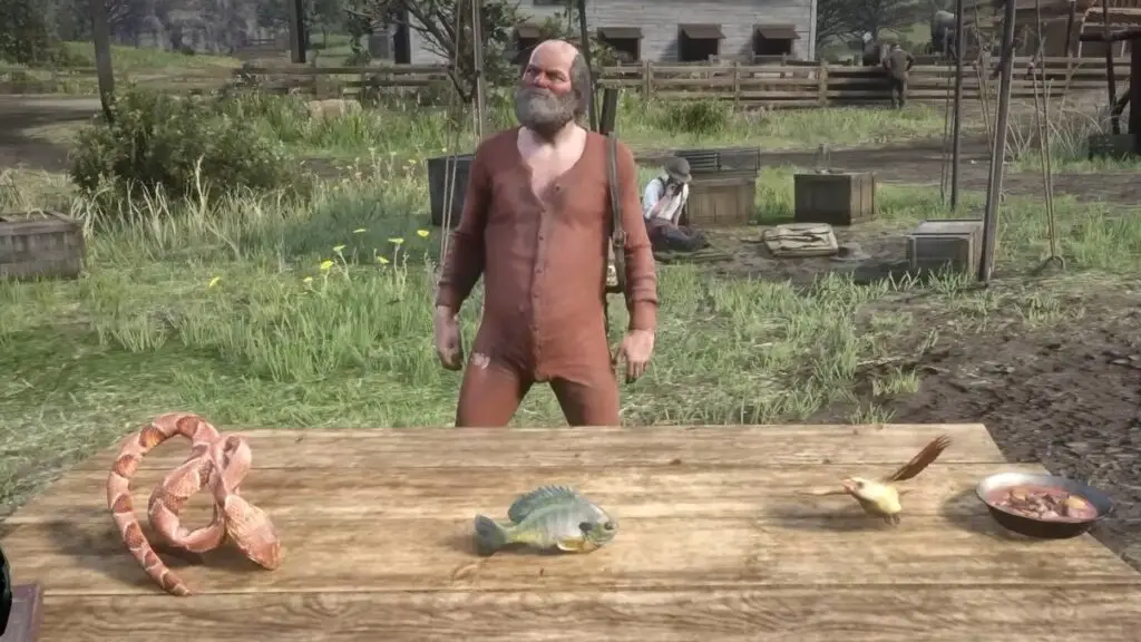 Uncle from RDR2 acting as a Pokemon Professor