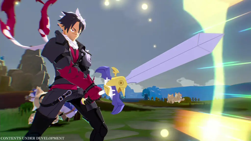 Protagonist N.A. with a massive sword