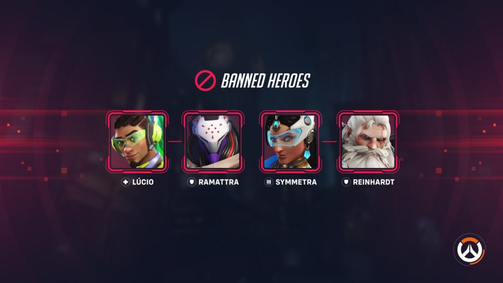 Overwatch 2 Hero Ban Selection Screen