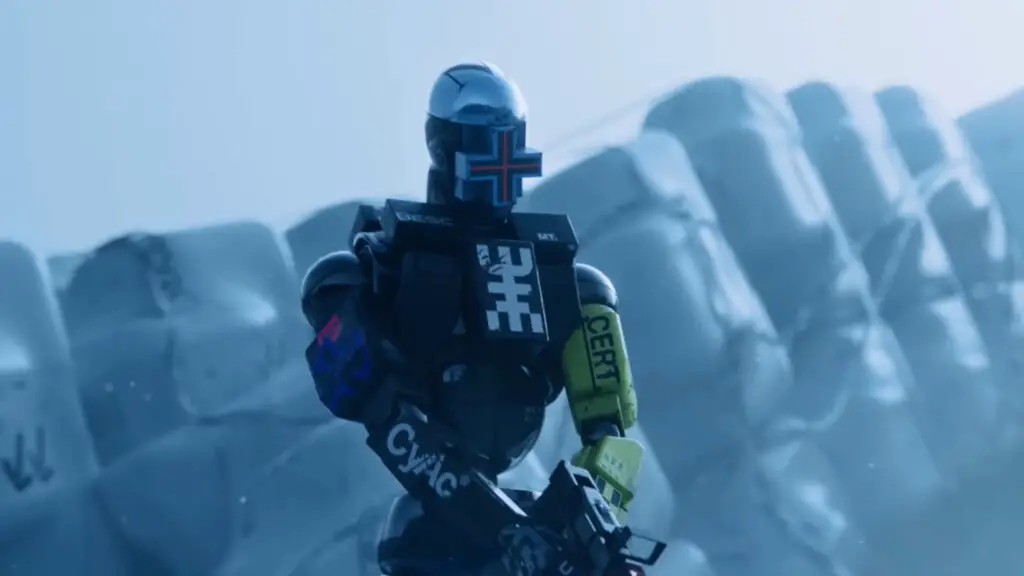 The shell Rook scavenging in a puddle of bodies