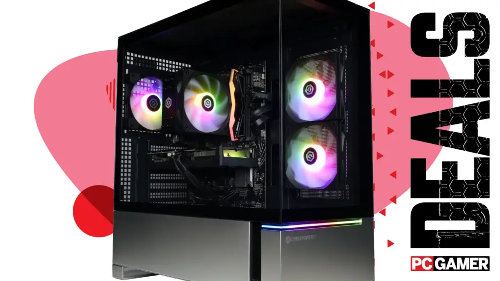 CyberPower gaming PC on a pink background representing the latest hardware trends.