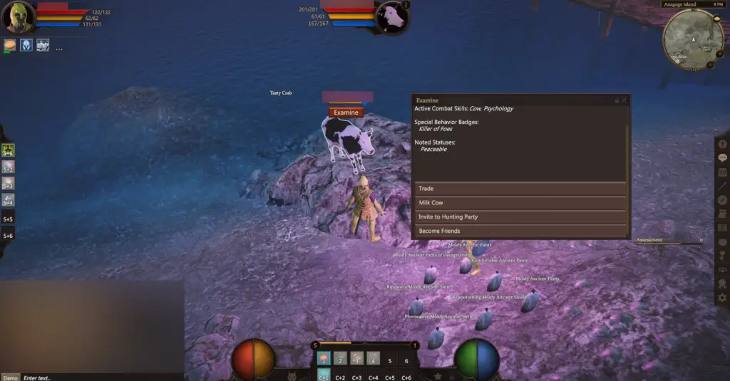 A cow in Project Gorgon.