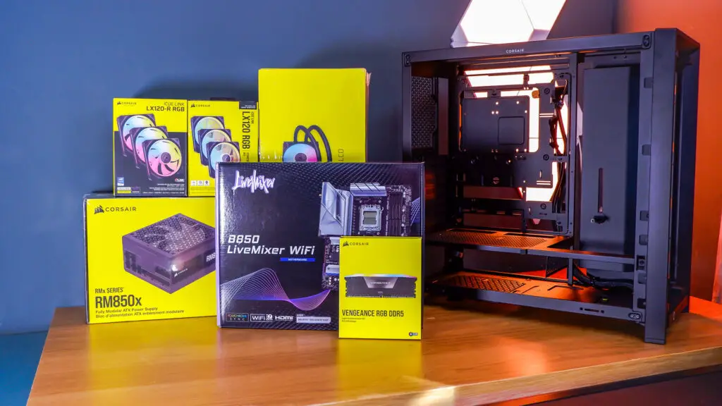 A PC build using Corsair iCUE Link system
