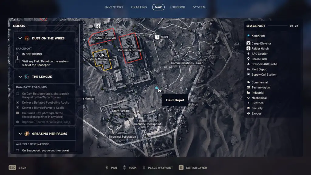 Arc Raiders Dust on the Wires - Field Depot location guide