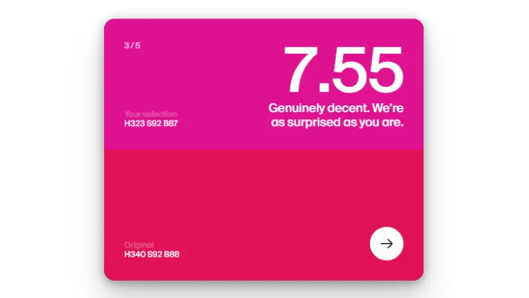 Dialed.gg color memory test interface