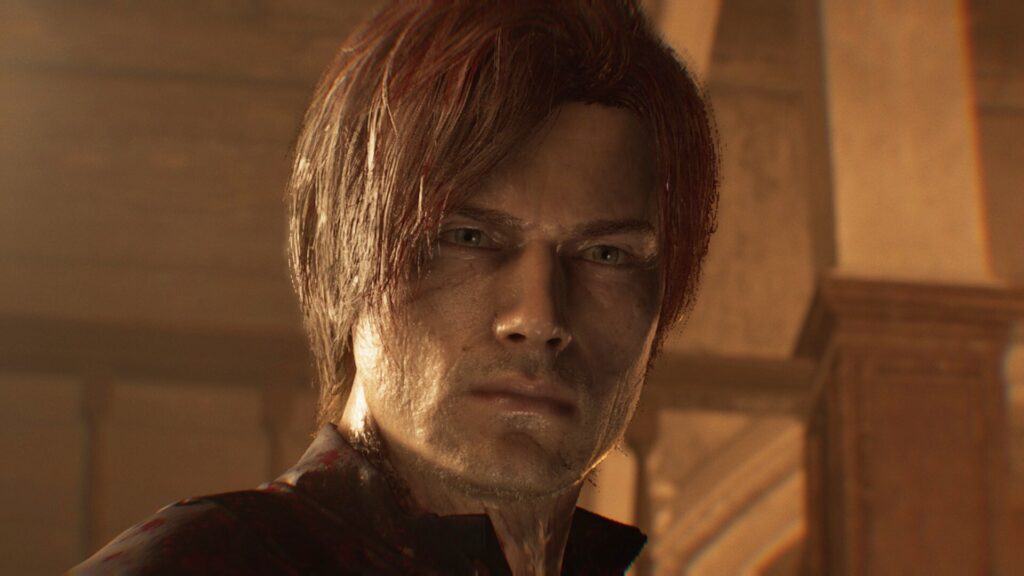 Leon Kennedy staring contemplatively