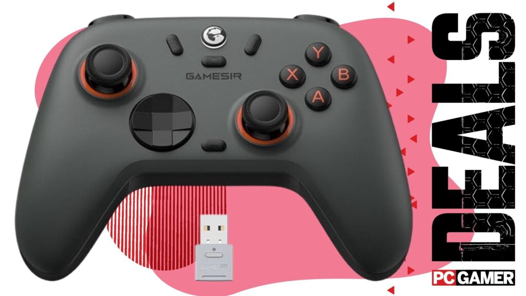 GameSir Nova Lite 2 gaming controller on a pink deals background